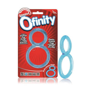 The Screaming O Ofinity Double Erection Ring Blue Cock Rings - Double Cock Rings The Screaming O