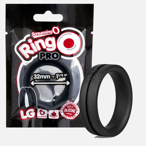 The Screaming O RingO Pro Large 32 mm Black Cock Rings - Stretchy Cock Rings The Screaming O 
