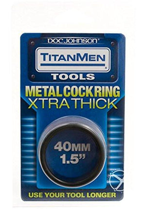 TitanMen Metal Cock Ring XTRA THICK 40mm or 45mm Cock Rings - Metal Cock Rings Doc Johnson 