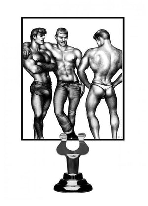 Tom Of Finland 3 Piece Silicone Cock Ring Set Blue Or Black ( Retail Popular Thick Cock Ring Set) For Him - Cock Ring Sets Tom Of Finland 
