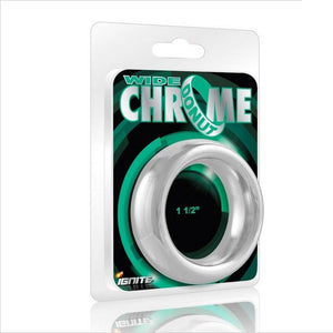 Wide Chrome Donut (4 Sizes Available) For Him - Cock Rings Si Novelties 1.5" (38mm) 