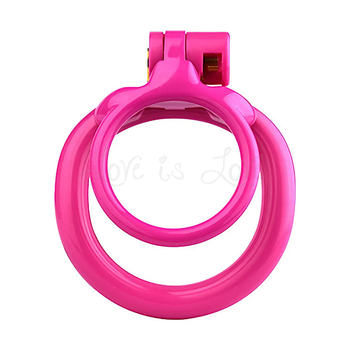 Resin 3D Printed Dual Cock Ring Chastity Cage #215 4 Rings Pink