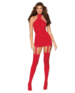 Dreamgirl 0035 Sheer Garter Bodystocking with Thigh High For Her - Women's Sexy Wear Buy Sex Toys in Singapore LoveisLove U4Ria