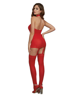 Dreamgirl 0035 Sheer Garter Bodystocking with Thigh High For Her - Women's Sexy Wear Buy Sex Toys in Singapore LoveisLove U4Ria