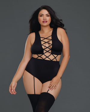Dreamgirl 0312X Opaque Seamless Teddy Bodystocking