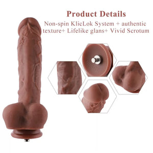 Hismith 9.1"Large Lifelike Silicone Dildo with 7.3" Insertable Length Dildo - Realistic Dildos Buy Sex Toys in Singapore LoveisLove U4Ria