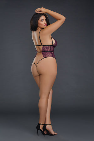 Dreamgirl 11511X Plus Size Teddy Sparkling Grape