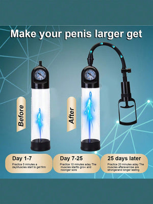 Manual Penis Enhancer Pump with Meter For Him - Penis Pumps & Enlargers Buy in Singapore LoveisLove U4Ria