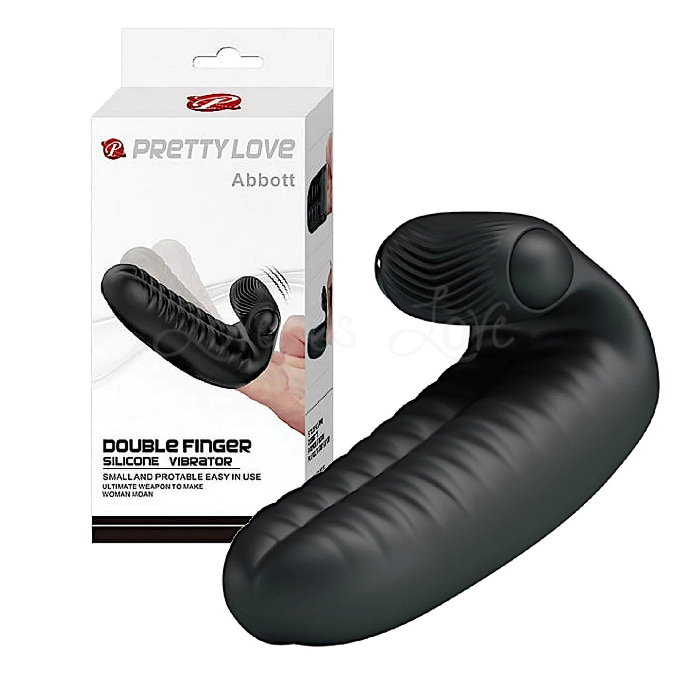 Pretty Love Abbott Double Finger Sleeve Vibrator Black Love is Love Pretty Love Abbott Double Finger Sleeve Vibrator Black Love is Love