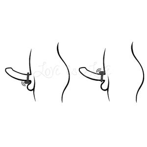 Vibrating Rechargeable Cock Ring with Clitoral Stimulation Bumps