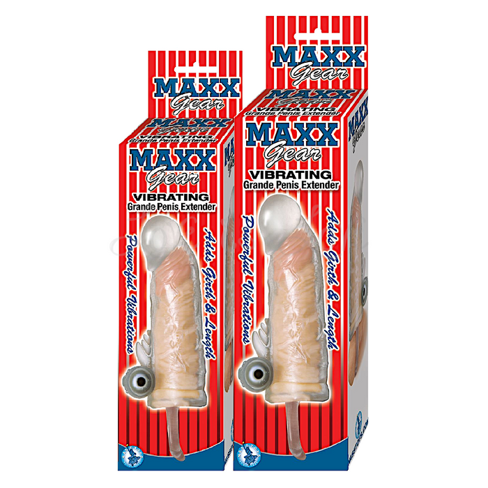 Nasstoys Maxx Gear Vibrating Penis Extender Clear Compact or Grande