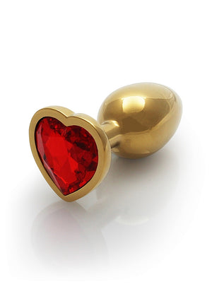 Shots Ouch! Metal Butt Plug Gold/Ruby Red Heart Gem Small Medium Large  Buy in Singapore LoveisLove U4Ria 