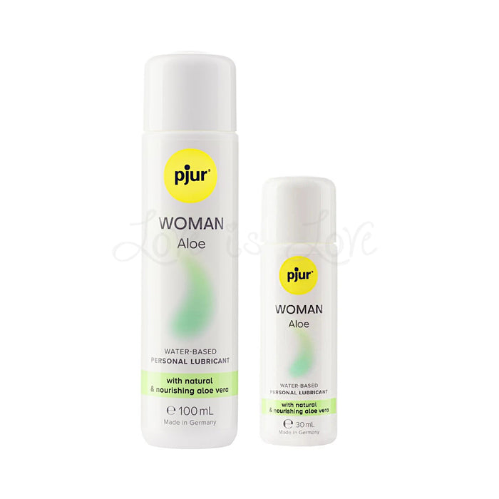 Pjur Woman Aloe Water Based Personal Lubricant 30 ML or 100 ML (Brand New Box Image)