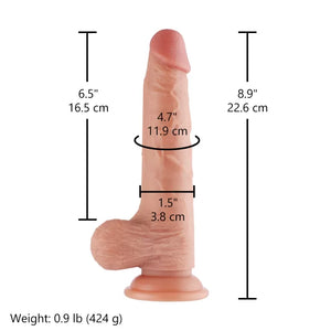 Hismith 8.9" Dual Density Silicone Dildo with Realistic Texture & Raised Veins Dildo - Realistic Dildos Buy Sex Toys in Singapore LoveisLove U4Ria