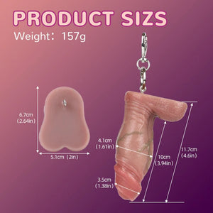 Realistic Insertable Silicone Dildo Pendant Keychain Dildos - Realistic Dildos Buy Sex Toys in Singapore LoveisLove U4Ria