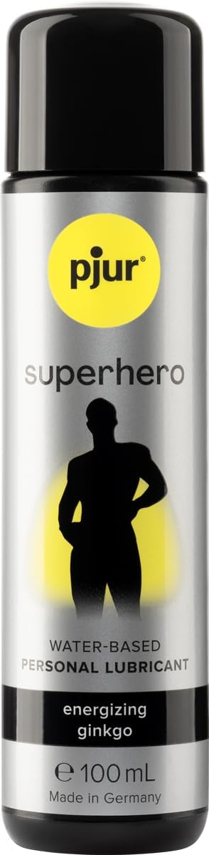 Pjur Superhero Energizin Ginkgo Water Based Lubricant 100 ML 3.4 FL OZ (Latest New Packaging)