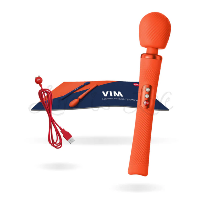 Fun Factory VIM USB Rechargeable Vibrating Wand Sunrise Orange or Midnight Blue