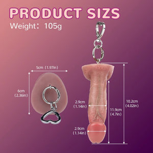 Realistic Insertable Silicone Dildo Pendant Keychain Dildos - Realistic Dildos Buy Sex Toys in Singapore LoveisLove U4Ria