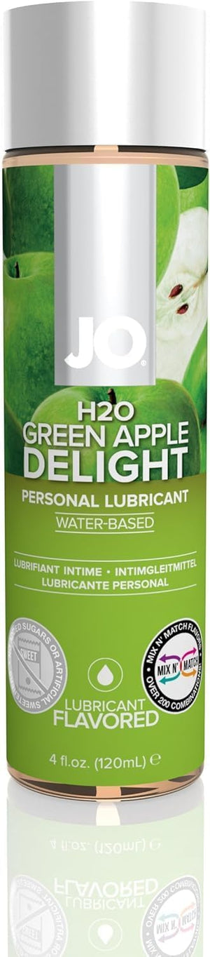 System JO H2O Flavored Edible Water-Based Lubricant Peachy Lips or Tropical Passion or Raspberry Sorbet or Green Apple Delight