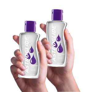 Astroglide Water-Based Liquid Lubricant : 73.9 ml (2.5 fl oz) or 148 g (5 fl oz)