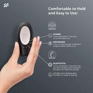 Satisfyer Double Joy App-controlled Partner Vibrator (Authorized Retailer)(Brand New Packaging Edition) Vibrators - App/Bluetooth/Wifi Controlled Buy Sex Toys in Singapore LoveisLove U4Ria