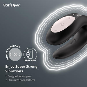 Satisfyer Double Joy App-controlled Partner Vibrator (Authorized Retailer)(Brand New Packaging Edition) Vibrators - App/Bluetooth/Wifi Controlled Buy Sex Toys in Singapore LoveisLove U4Ria