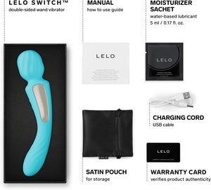 Lelo Switch App-Controlled Double-Sided Wand Vibrator lilac soft pink aqua Lelo Switch App-Controlled Double-Sided Wand Vibrator Award-Winning & Famous - Lelo Buy Sex Toys in Singapore LoveisLove U4Ria