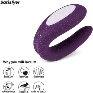 Satisfyer Double Joy App-controlled Partner Vibrator (Authorized Retailer)(Brand New Packaging Edition) Vibrators - App/Bluetooth/Wifi Controlled Buy Sex Toys in Singapore LoveisLove U4Ria