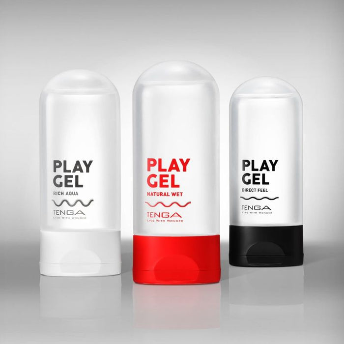 Tenga Play Gel 160ml RICH AQUA White or NATURAL WET Red or DIRECT FEEL Black (New Packaging Editon)