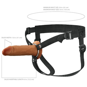 Fantasy X-Tensions Elite Hollow Silicone Strap-On 6 Inch or 7 Inch or 8 Light or Brown Hollow Strap-Ons Buy Sex Toys in Singapore LoveisLove U4Ria