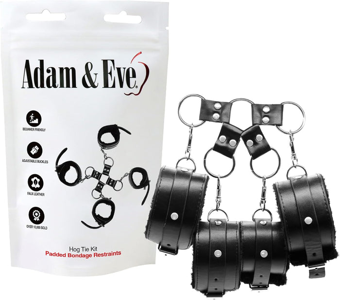 Adam & Eve Hog Tie Set Black
