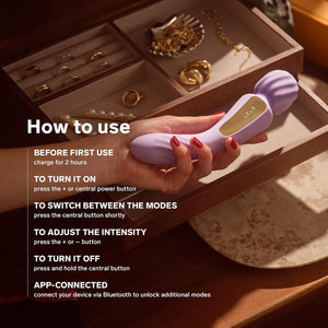 Lelo Switch App-Controlled Double-Sided Wand Vibrator lilac soft pink aqua Lelo Switch App-Controlled Double-Sided Wand Vibrator Award-Winning & Famous - Lelo Buy Sex Toys in Singapore LoveisLove U4Ria
