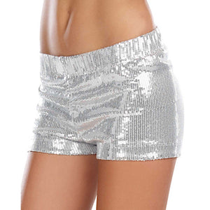 Dreamgirl 7791 Glam Short Silver, Red or Black Size M/L For Her - Women's Sexy Wear Buy Sex Toys in Singapore LoveisLove U4Ria