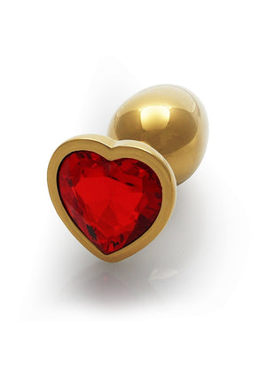 Shots Ouch! Metal Butt Plug Gold/Ruby Red Heart Gem Small Medium Large  Buy in Singapore LoveisLove U4Ria 