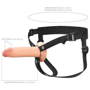 Fantasy X-Tensions Elite Hollow Silicone Strap-On 6 Inch or 7 Inch or 8 Light or Brown Hollow Strap-Ons Buy Sex Toys in Singapore LoveisLove U4Ria
