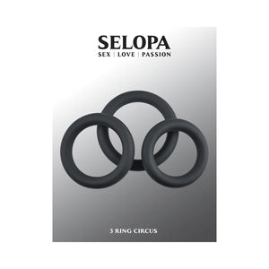 Selopa 3 Ring Circus Silicone Cock Ring Set Cock Rings - Cock & Ball Gear Buy in Singapore LoveisLove U4Ria