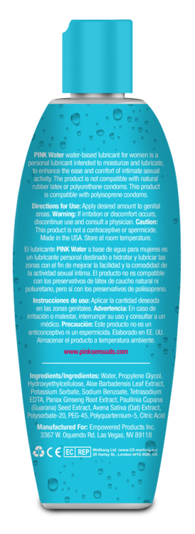 Pink Water Based Lubricant (New Packaging) Lubes & Toys Cleaners - Water Based Buy in Singapore LoveisLove U4Ria