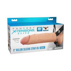 Fantasy X-Tensions Elite Hollow Silicone Strap-On 6 Inch or 7 Inch or 8 Light or Brown Hollow Strap-Ons Buy Sex Toys in Singapore LoveisLove U4Ria
