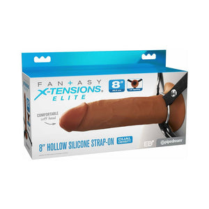 Fantasy X-Tensions Elite Hollow Silicone Strap-On 6 Inch or 7 Inch or 8 Light or Brown Hollow Strap-Ons Buy Sex Toys in Singapore LoveisLove U4Ria