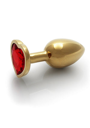 Shots Ouch! Metal Butt Plug Gold/Ruby Red Heart Gem Small Medium Large  Buy in Singapore LoveisLove U4Ria 