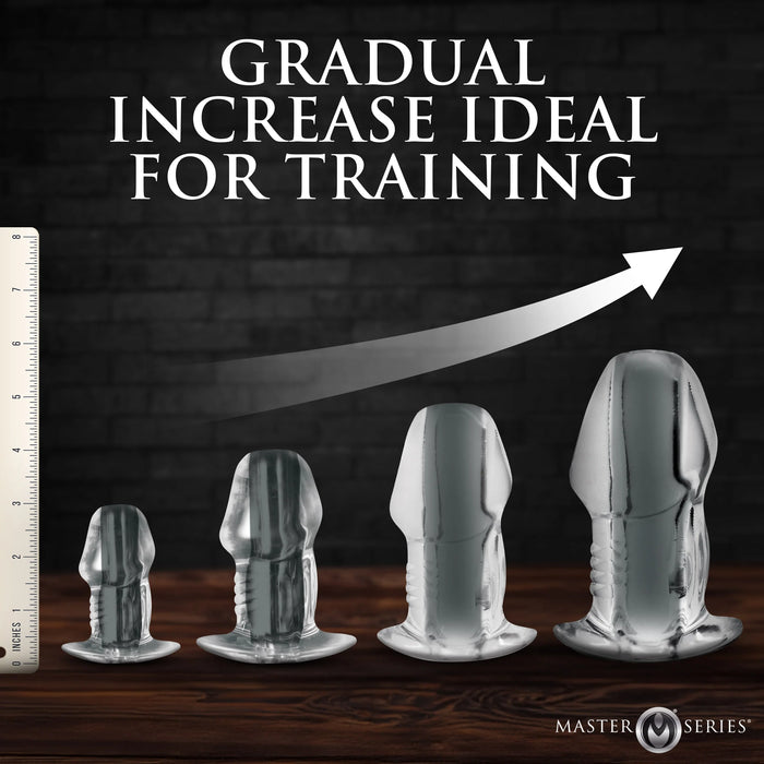 Master Series Dicked Hollow Anal Plug Clear
