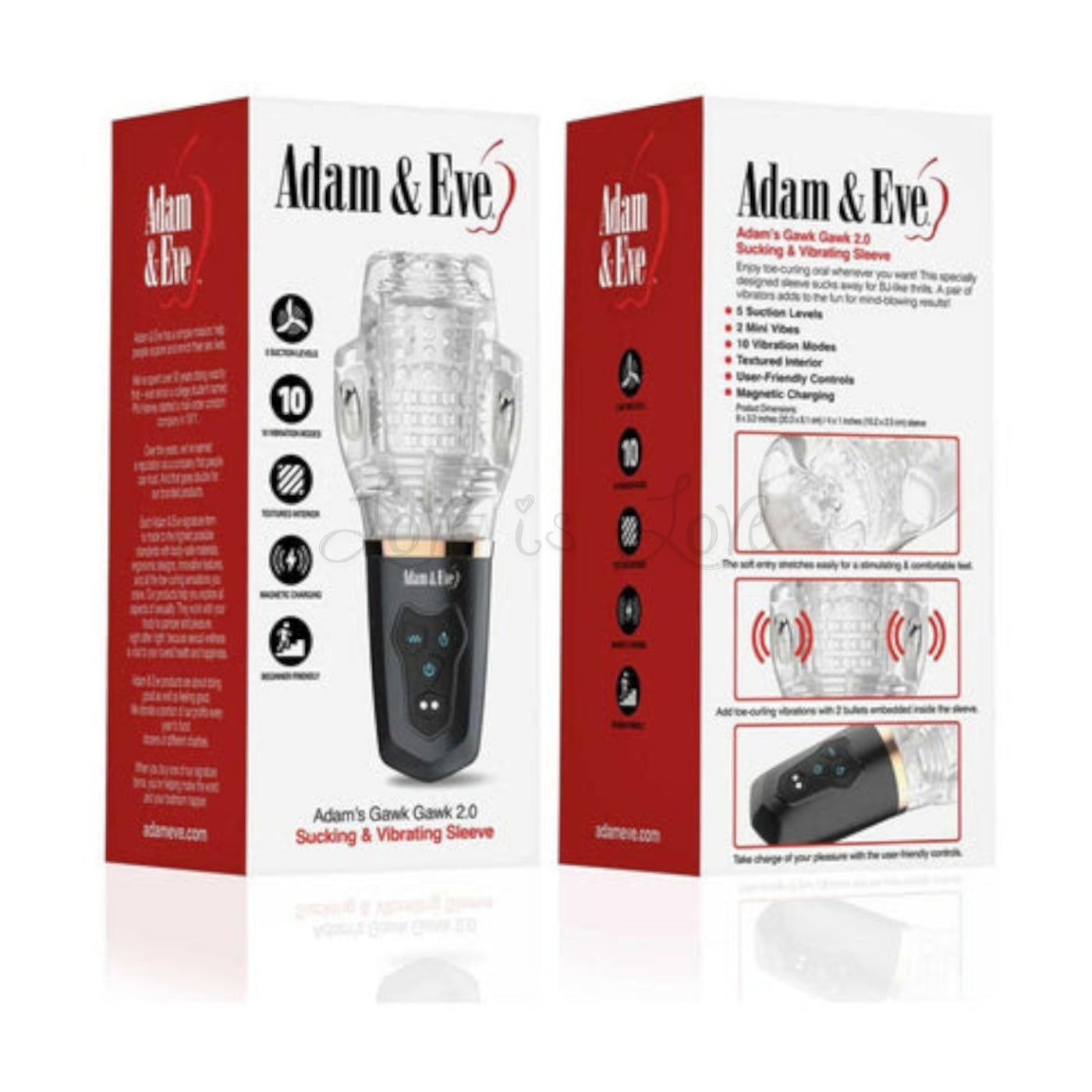 Adam & Eve Adam's Gawk Gawk 2.0 Sucking & Vibrating Sleeve Love is Love Adam & Eve Adam's Gawk Gawk 2.0 Sucking & Vibrating Sleeve Love is Love