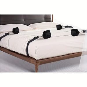 Adjustable Bed Restraint with Detachable Cuffs Set Black Bondage - Bedroom Bondage Kits Buy Sex Toys in Singapore LoveisLove U4Ria