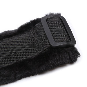 Adjustable Furry Wrist Cuffs with Removable Chain