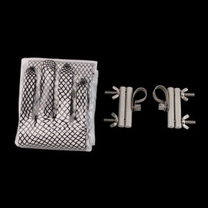 Adjustable Textured Steel Nipple Clamps with Detachable Finger Loops and Gloves Nipple Toys - Nipple Clamps Buy Sex Toys in Singapore LoveisLove U4Ria