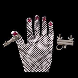 Adjustable Textured Steel Nipple Clamps with Detachable Finger Loops and Gloves Nipple Toys - Nipple Clamps Buy Sex Toys in Singapore LoveisLove U4Ria