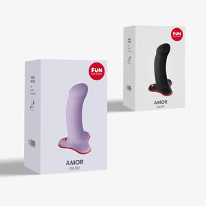 Fun Factory Amor Harness Friendly Suction Base Silicone Dildo Lavender or BlackRed (New Amor Series) Award-Winning & Famous - Fun Factory  Buy Sex Toys in Singapore LoveisLove U4Ria