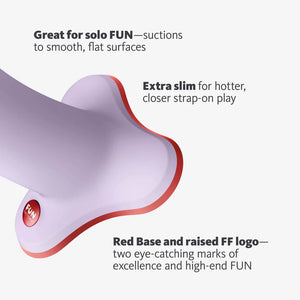 Fun Factory Amor Harness Friendly Suction Base Silicone Dildo Lavender or BlackRed (New Amor Series) Award-Winning & Famous - Fun Factory  Buy Sex Toys in Singapore LoveisLove U4Ria