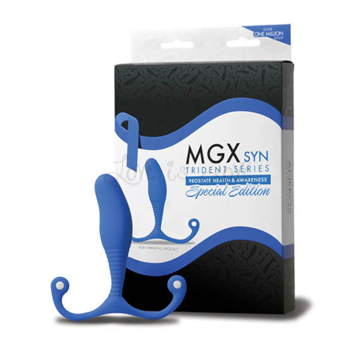 Aneros MGX Syn Trident Silicone Special Edition Blue Prostate Stimulator [Authorized Dealer]