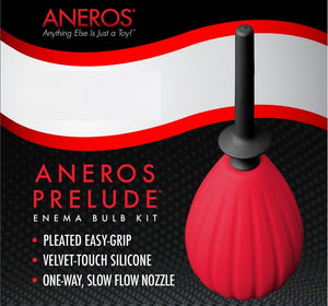Aneros Prelude Enema Bulb Kit Anal Douche Red or Special Edition Blue
